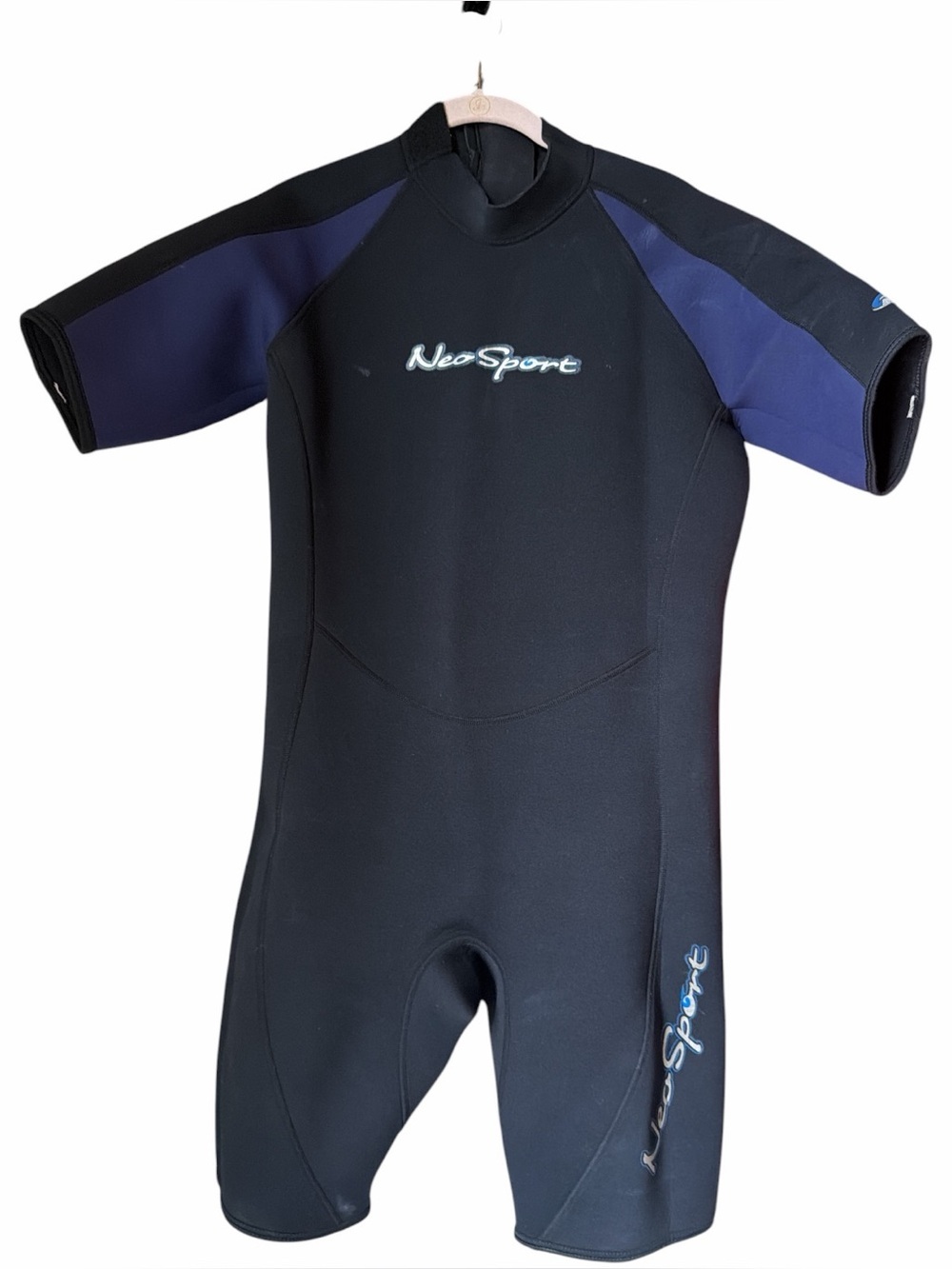 Adult Short Sleeve Wetsuit - Black & Navy Vintage Swimming Diving Surfing Beach